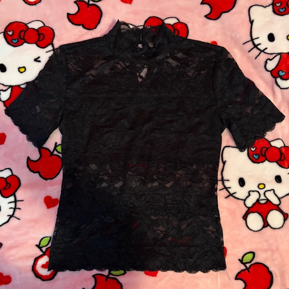 Wild Cat Girls Lace Top Size M